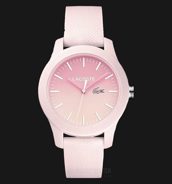 Lacoste 12.12 2000988 Ladies Pink Dial Pink Rubber Strap