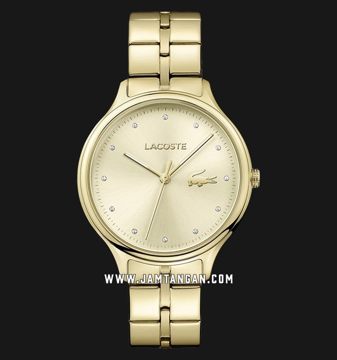 Lacoste Constance 2001008 Ladies Gold Dial Gold Stainless Steel Strap