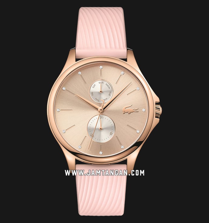 Lacoste Kea 2001025 Ladies Rose Gold Dial Pink Rubber Strap