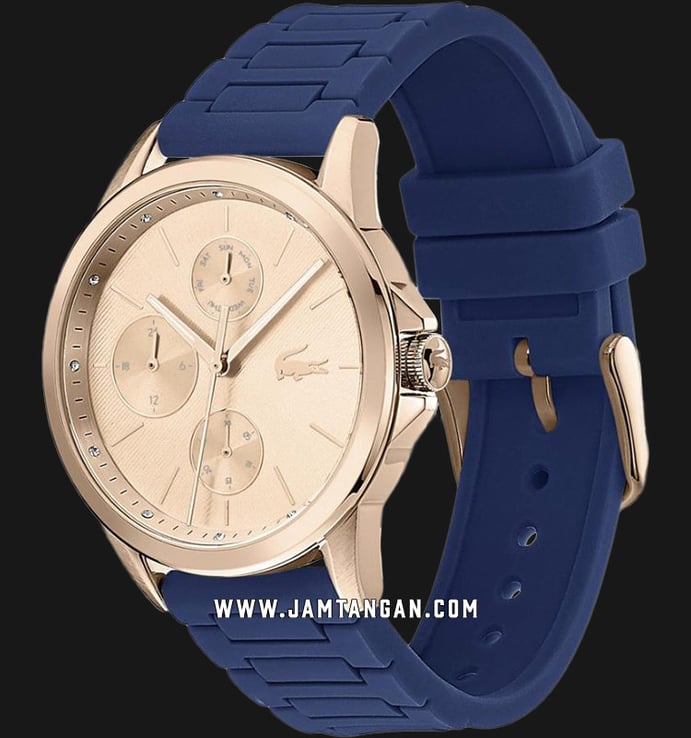 Lacoste Florence 2001110 Ladies Rose Gold Dial Blue Rubber Strap