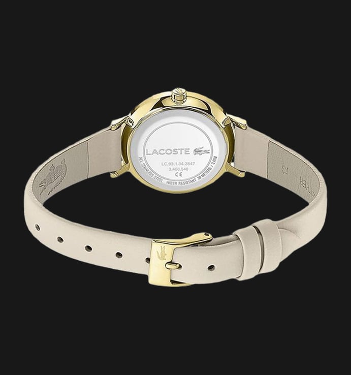 Lacoste Moon Mini 2001119 Ladies Champagne Dial Beige Leather Strap