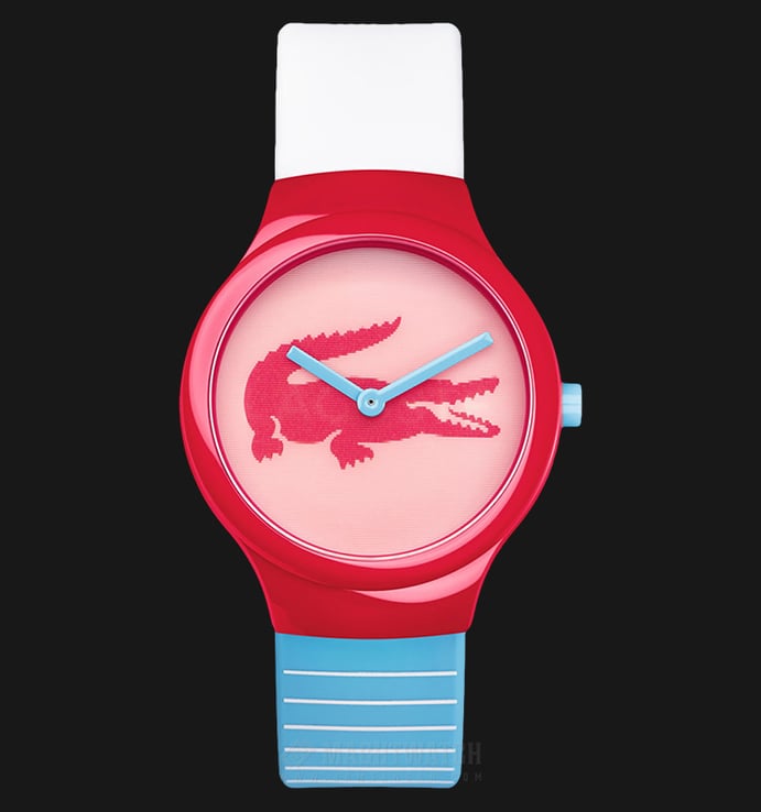 Lacoste Goa 2020100 Ladies Red Pink Dial Multicolor Rubber Strap