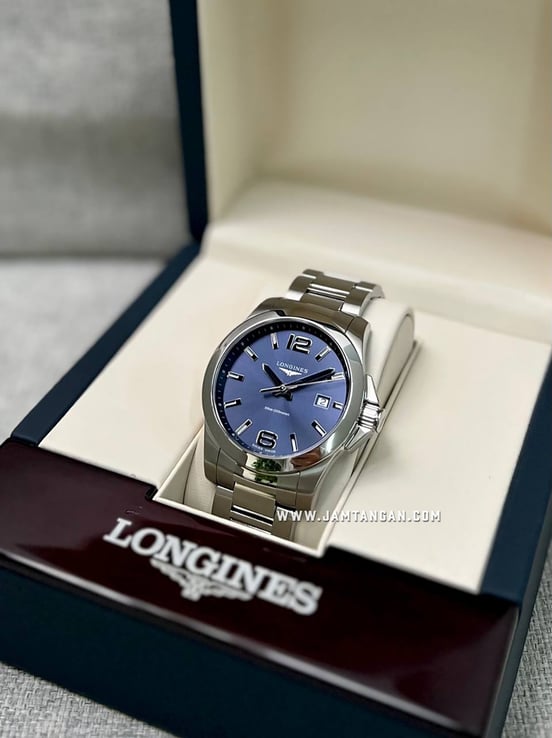 Longines Conquest L3.759.4.96.6 Sunray Blue Dial Stainless Steel Strap