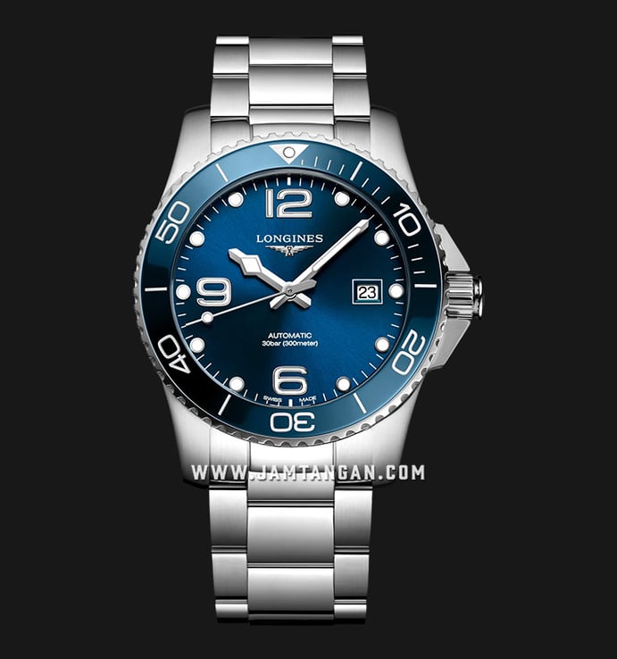 Longines HydroConquest L3.781.4.96.6 Automatic Sunray Blue Dial Stainless Steel Strap