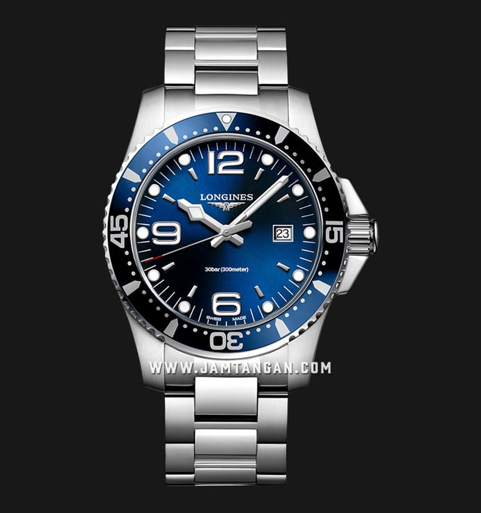 Longines HydroConquest L3.840.4.96.6 Sunray Blue Dial Stainless Steel Strap