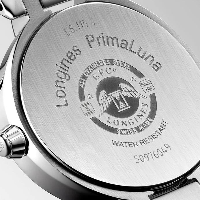 Longines Primaluna L81154616 Moonphase Green Dial Stainless Steel Strap