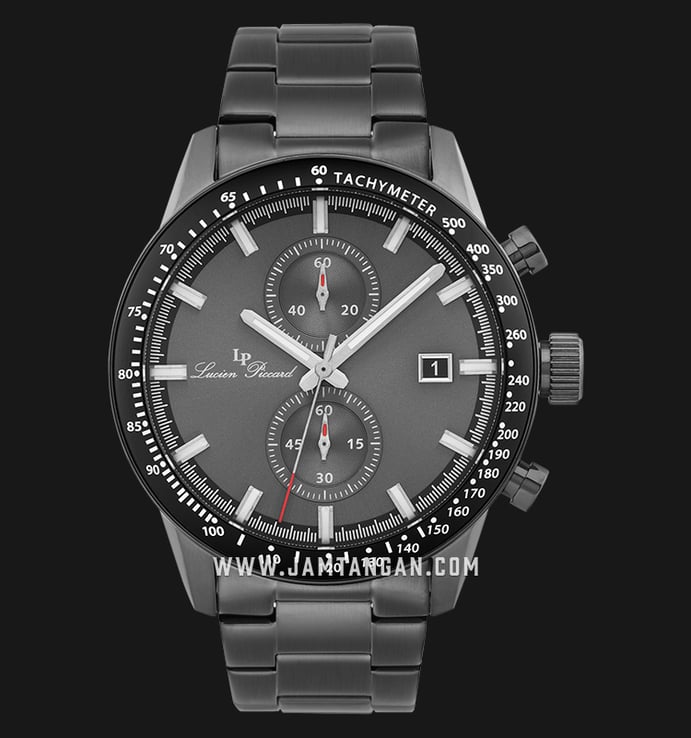 Lucien Piccard Grani LP-28004C-GM-104 Chronograph Grey Dial Grey Stainless Steel Strap