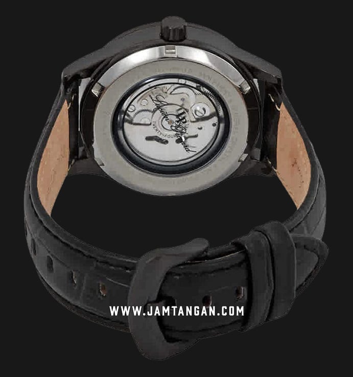 Lucien Piccard Sevilla II LP-28016A-BB-01 Automatic Skeleton Dial Black Leather Strap
