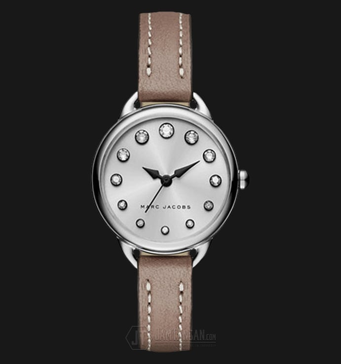 Marc Jacobs MJ1480 Betty Silver Dial Cement Leather Strap Watch