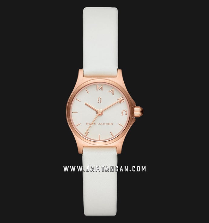 Marc Jacobs Henry MJ1610 Ladies White Dial White Leather Strap