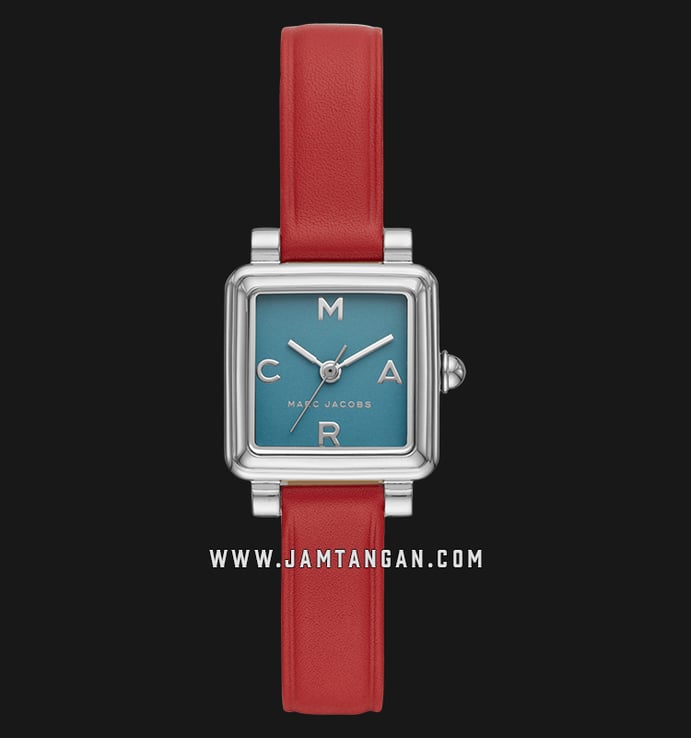 Marc Jacobs Vic MJ1637 Light Blue Dial Red Leather Strap