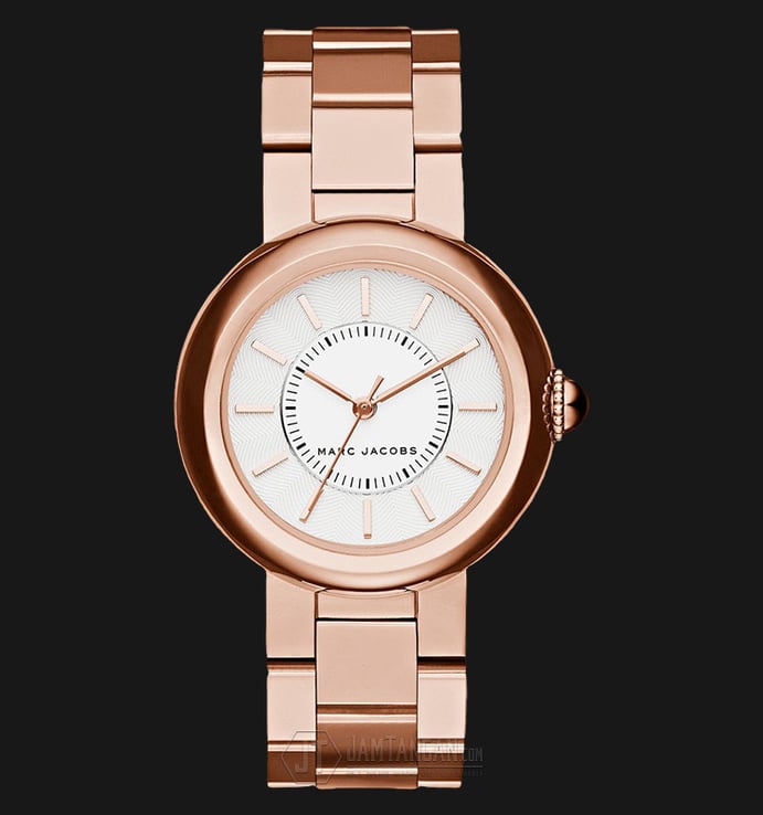 Marc Jacobs MJ3466 Courtney White Dial Rosegold Stainless Steel Watch