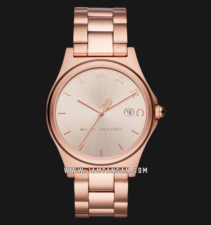 Marc Jacobs Henry MJ3585 Rose Gold Dial Rose Gold Stainless Steel Strap