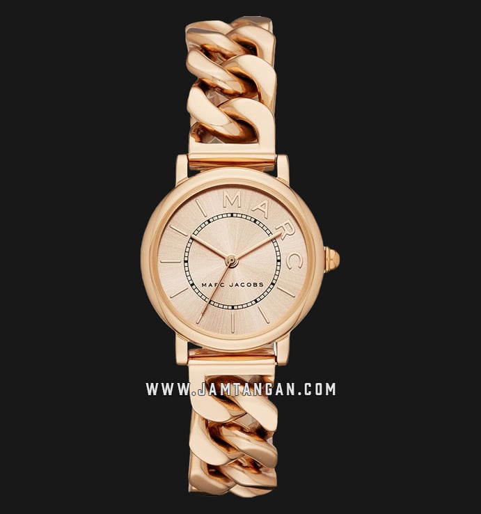 Marc Jacobs Roxy MJ3595 Ladies Rose Gold Dial Rose Gold Stainless Steel Strap