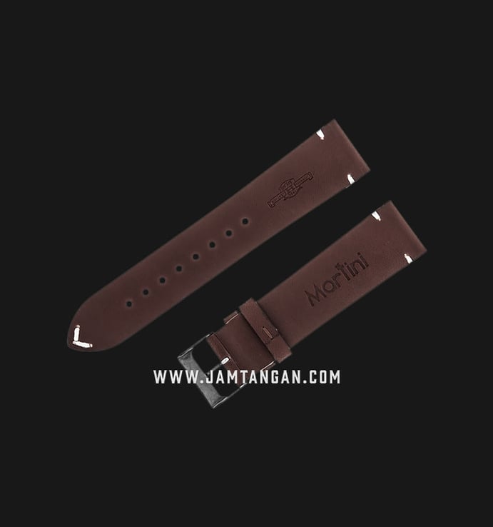 Strap Jam Tangan Leather Martini Latigo C13304-22X22 Cognag 22mm Silver Buckle