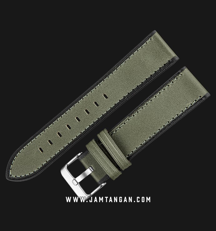 Strap Jam Tangan Martini Cortona C170008-22X20 22mm Olive Leather - Silver Buckle