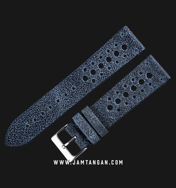 Strap Jam Tangan Martini 50s C175008-22X20 22mm Navy Leather - Silver Buckle
