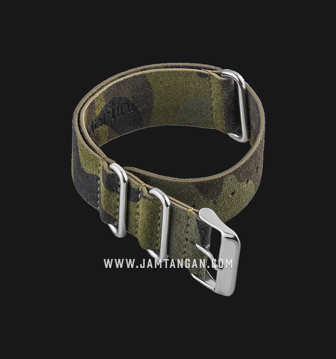 Strap Jam Tangan Martini Fano C17601_V2-20X20 20mm Camouflage Leather - Silver Buckle