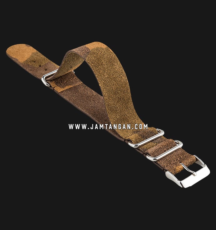 Strap Jam Tangan Leather Martini Camouflage C17602-22X22 Camouflage 22mm Silver Buckle
