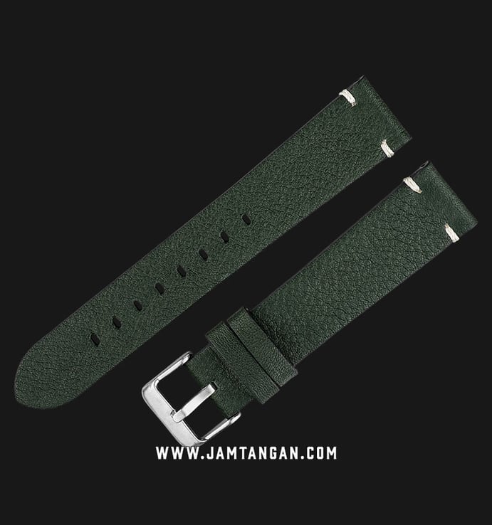 Strap Jam Tangan Martini C18010-20X18 20mm Novara Forest Green Leather - Silver Buckle