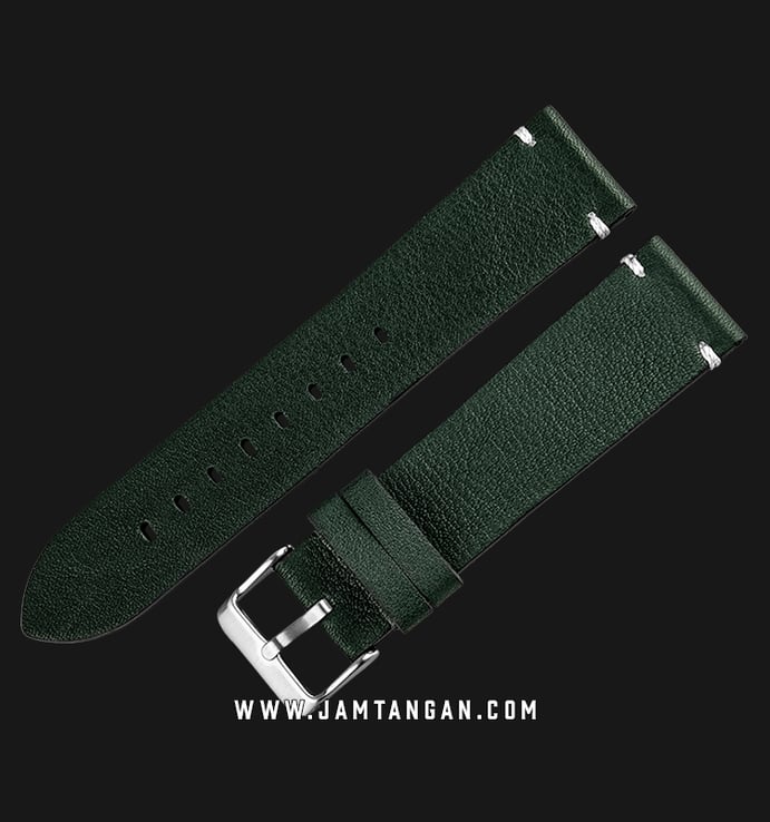 Strap Jam Tangan Martini C18010-22X20 22mm Novara Forest Green Leather - Silver Buckle