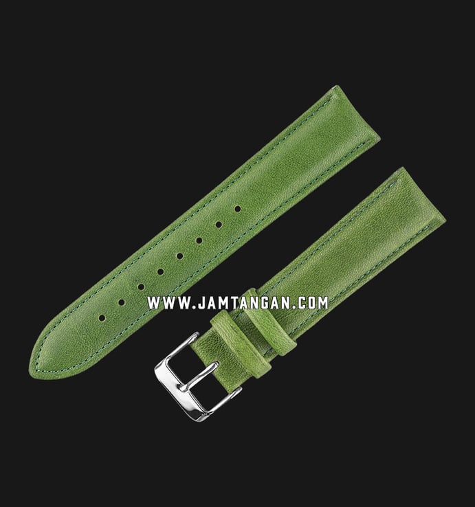 Strap Jam Tangan Leather Martini Fossa C18320-20X18 Green Leaf 20mm Silver Buckle