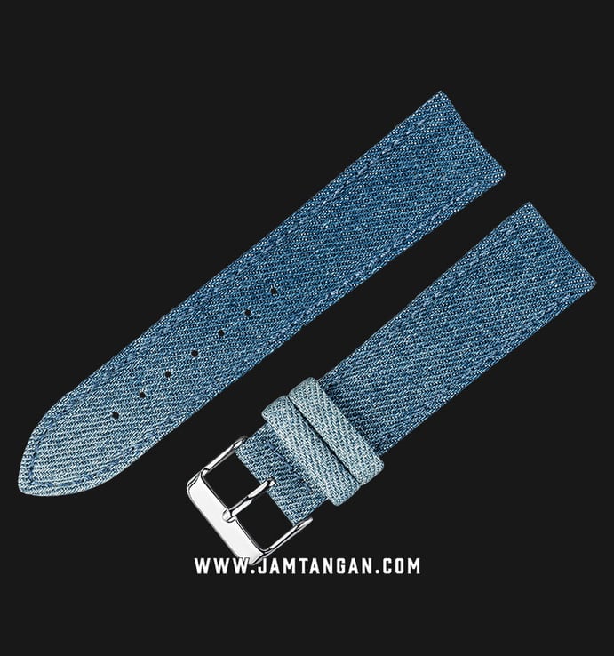 Strap Jam Tangan Martini Denim I110004-22X20 22mm Light Blue Fabric - Silver Buckle