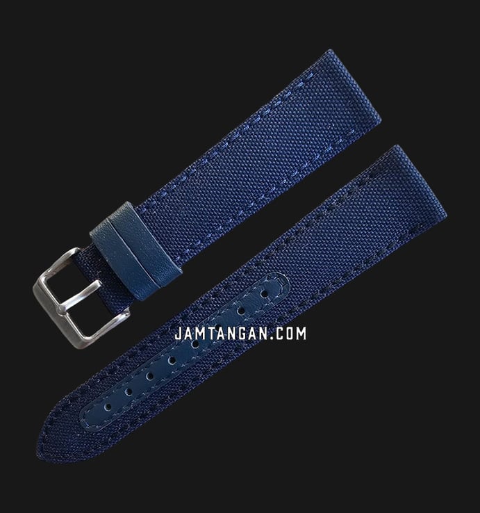 Strap Jam Tangan Martini I114004-22X20 22mm Dark Blue Nylon - Silver Buckle