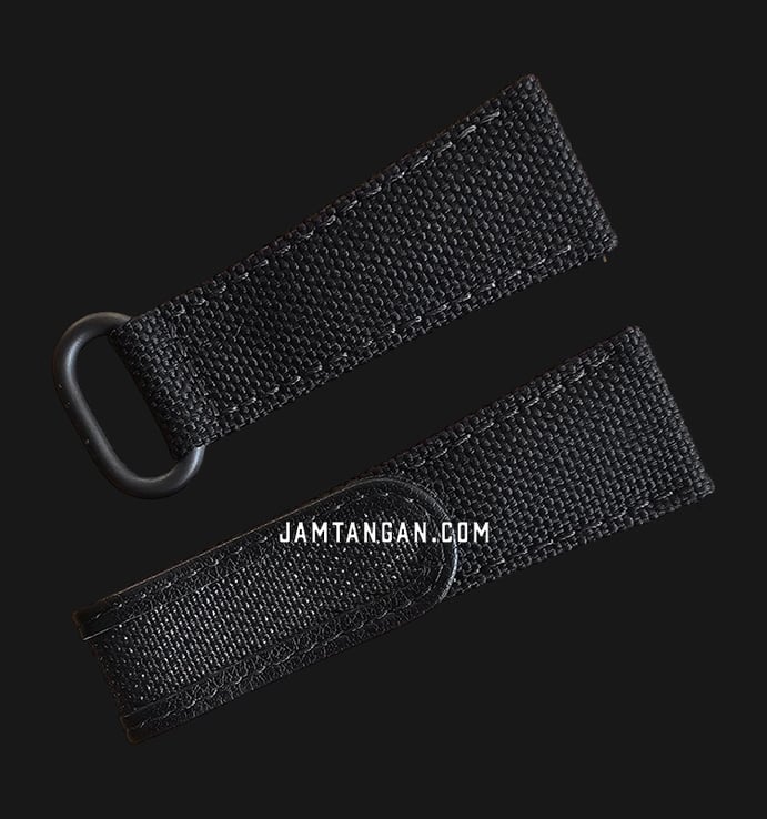 Strap Jam Tangan Martini I115001-22x18 22mm Black Nylon - Black Stainless Steel Band Loop