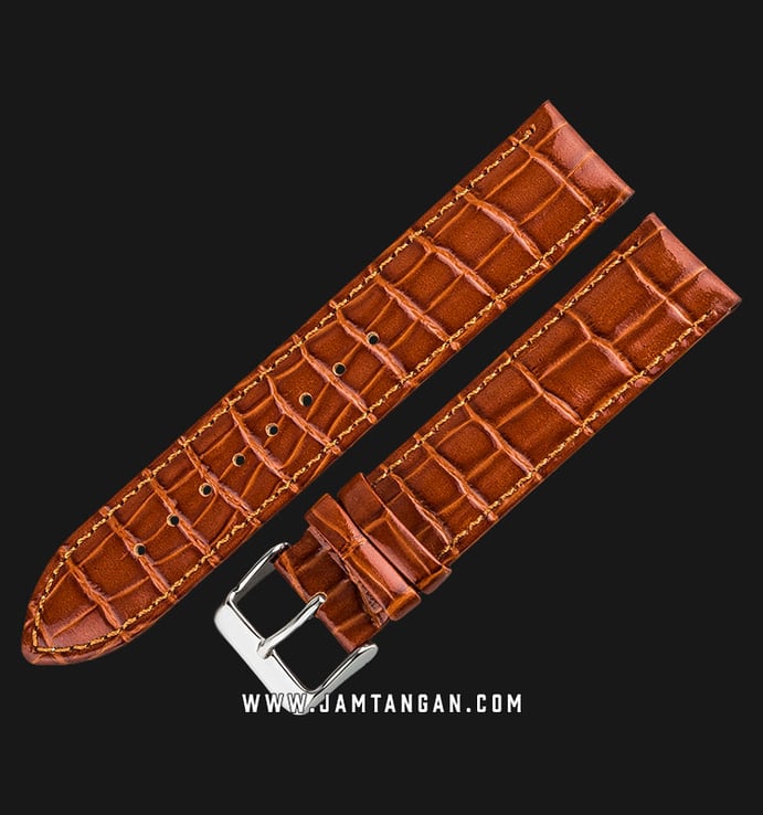 Strap Jam Tangan Leather Martini Baby Gator P20704-20X20 Rouille 20mm Silver Buckle