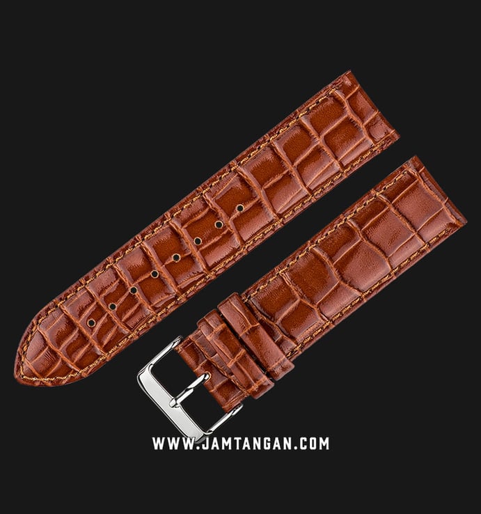 Strap Jam Tangan Leather Martini Baby Gator P20704-22X22 Rouille 22mm Silver Buckle