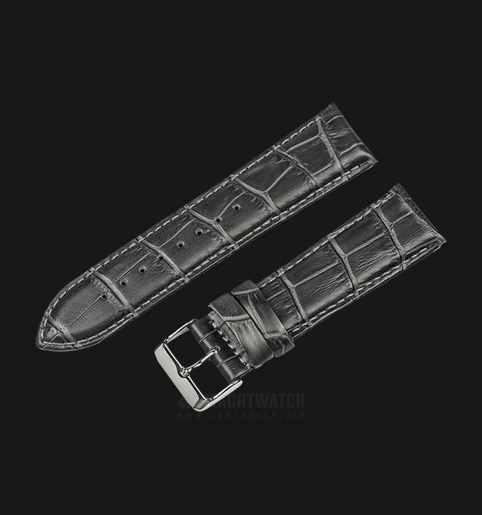 Strap Jam Tangan Leather Martini South Africa P21202-ML-24X22 Gray 24mm Silver Buckle