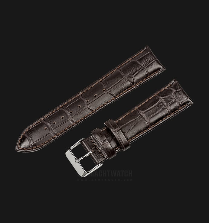 Strap Jam Tangan Leather Martini South Africa P21203-ML-22X20 Chocolate 22mm Silver Buckle