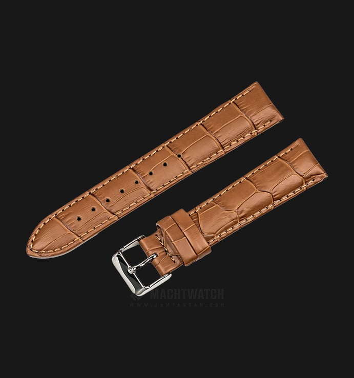 Strap Jam Tangan Leather Martini South Africa P21204-ML-20X18 Tan 20mm Silver Buckle