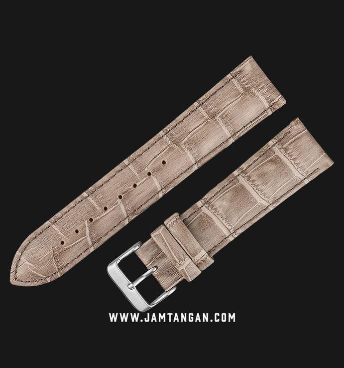 Strap Jam Tangan Martini South Africa P222010-22X20 22mm Beige Leather - Silver Buckle