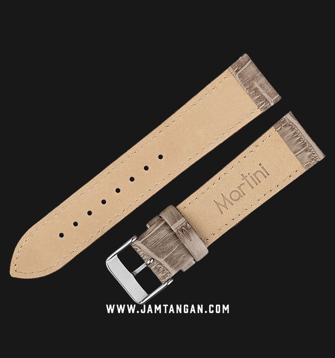 Strap Jam Tangan Martini South Africa P222010-22X20 22mm Beige Leather - Silver Buckle