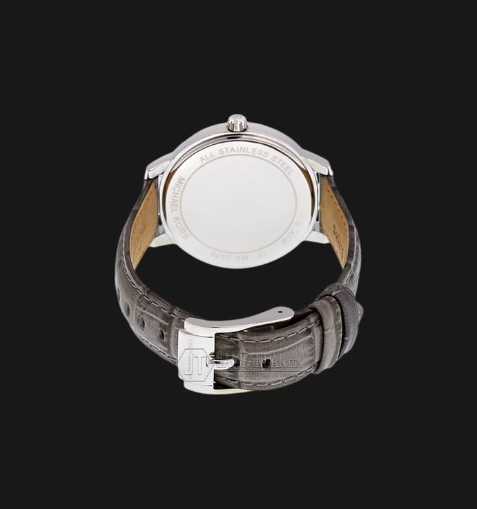 Michael Kors MK2479 Hartman Silver Dial Gray Leather Strap Watch