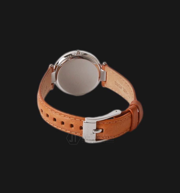 Michael Kors MK2542 Parker Pearl Dial Brown Leather Strap Watch