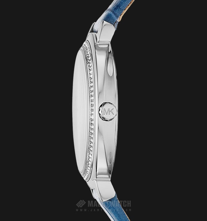 Michael Kors Cinthia MK2661 Ladies Mother Of Pearl Dial Blue Leather Strap