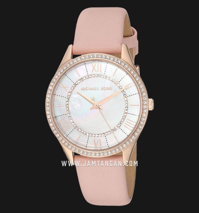 Michael Kors Lauryn MK2690 Ladies Mother of Pearl Dial Pink Leather Strap 