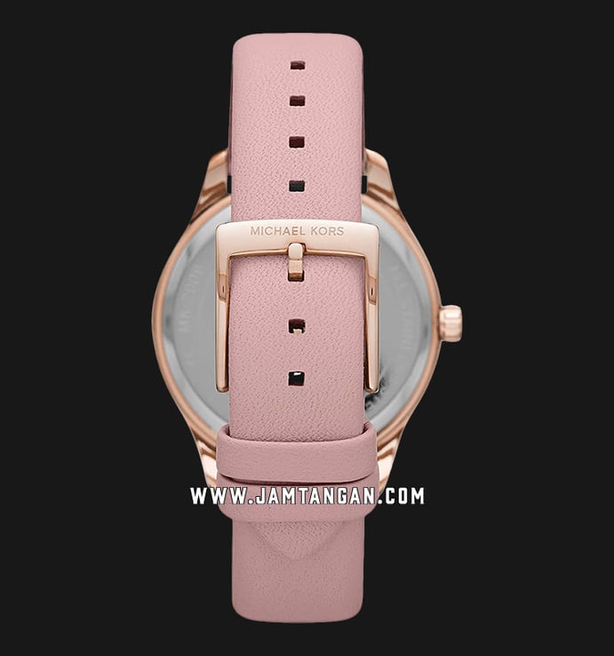 Michael Kors Layton MK2909 Ladies White Dial Pink Leather Strap