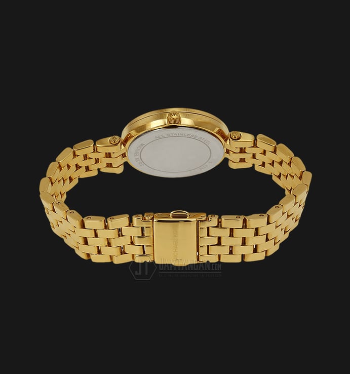 Michael Kors MK3365 Mini Darci Gold Sunray Dial Gold Stainless Steel Bracelet