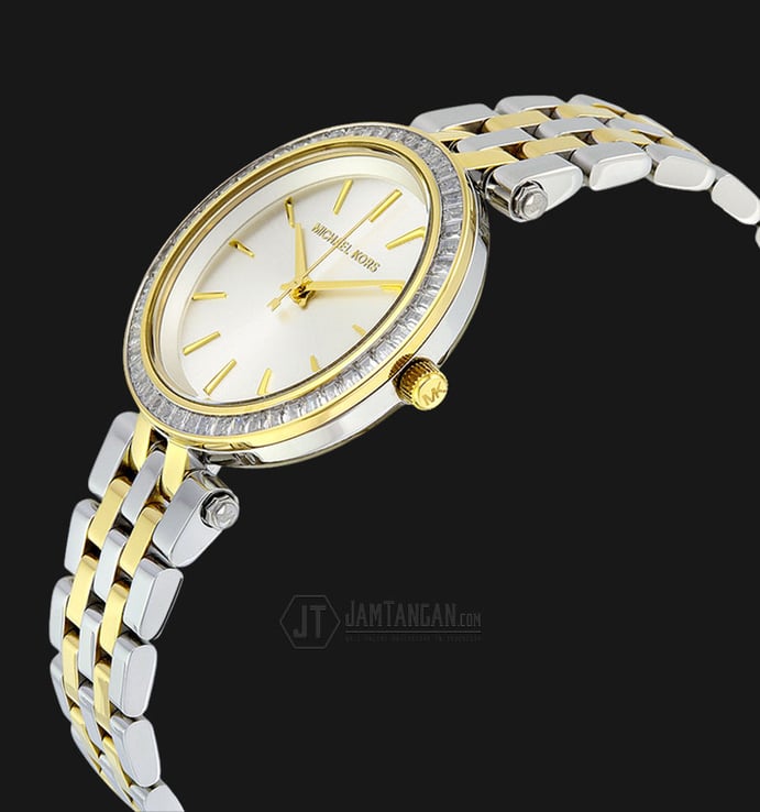 Michael Kors MK3405 Darci Pearl White Dial Two-Tone Stainless Bracelet Watch