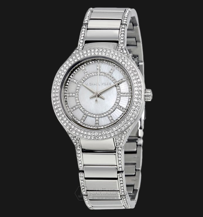 Michael Kors MK3441 Mini Kerry Silver Dial Stainless Steel Bracelet Watch