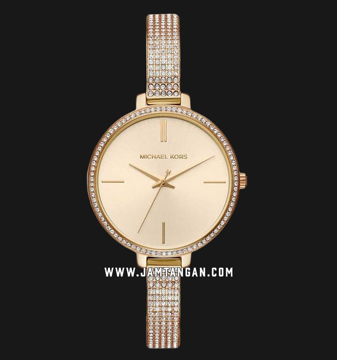 Michael Kors MK3784 Jaryn Gold Sunray Dial Gold Stainless Steel Strap