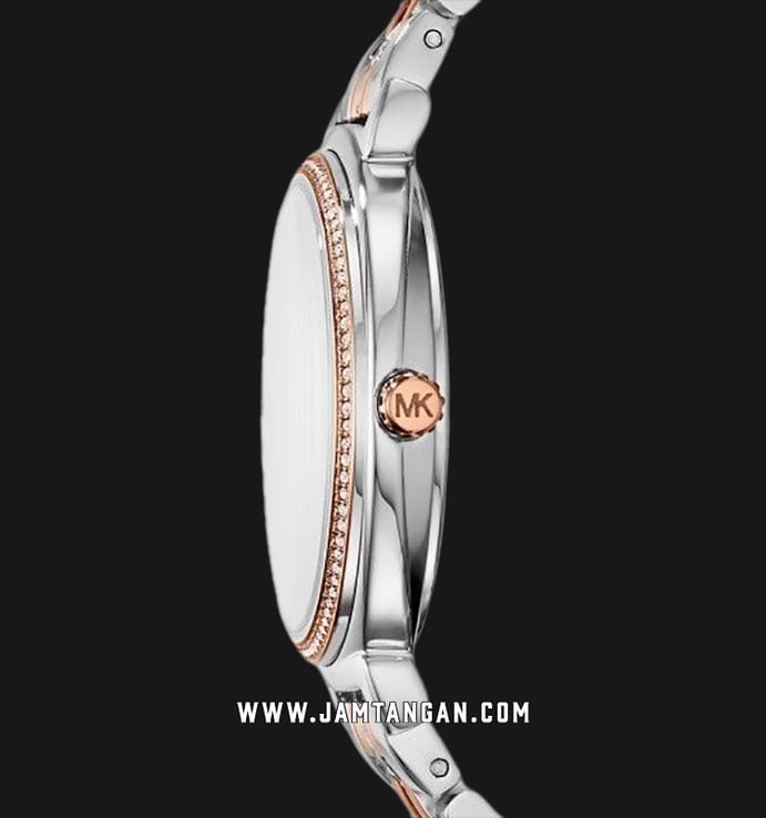 Michael Kors MK3831 Cinthia Mother of Pearl Dial Dual Tone Stainless Steel Strap