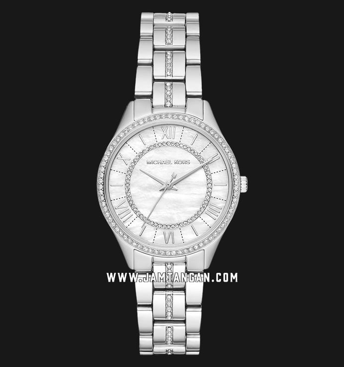 Michael Kors Lauryn MK3900 Mother of Pearl Dial Silver Stainless Steel Strap