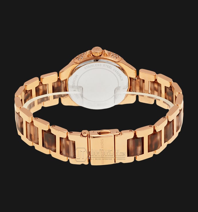 Michael Kors MK4308 Camille Rose Gold-Tone Stainless Steel Tortoise Ladies Watch