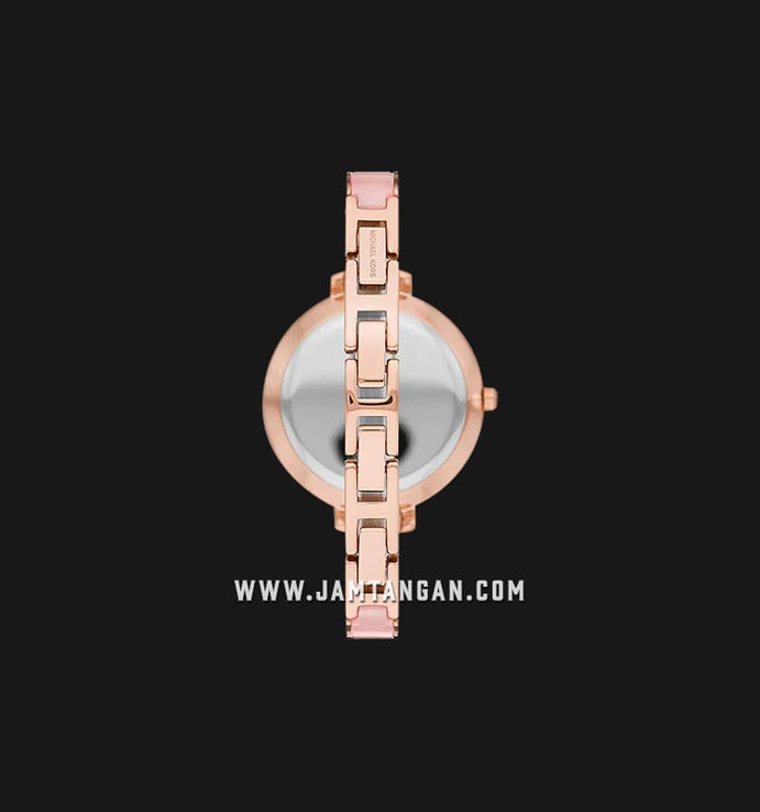 Michael Kors Jaryn MK4343 Rose Gold Dial Dual Color Stainless Steel with Acetate Strap