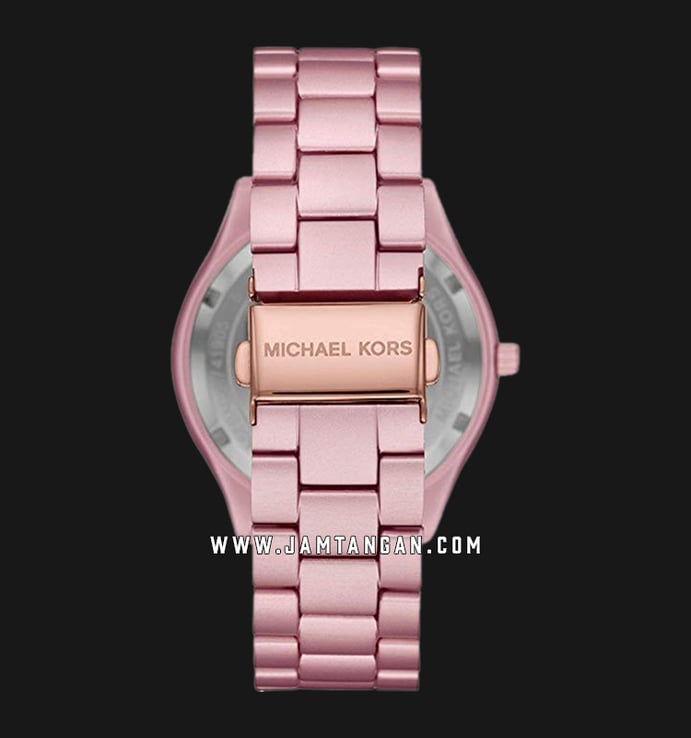 Michael Kors MK4456 Slim Runaway Ladies Pink Dial Pink Aluminum Strap